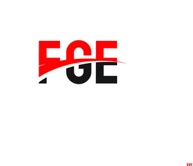 FGE Letter Initial Logo Design Vector Illustration