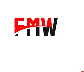 FMW Letter Initial Logo Design Vector Illustration