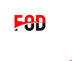 FOD Letter Initial Logo Design Vector Illustration