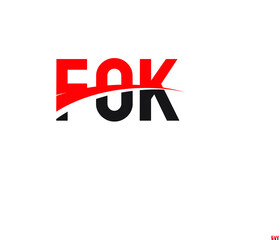FOK Letter Initial Logo Design Vector Illustration