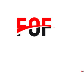 FOF Letter Initial Logo Design Vector Illustration