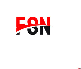FSN Letter Initial Logo Design Vector Illustration