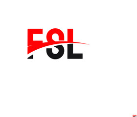 FSL Letter Initial Logo Design Vector Illustration