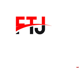 FTJ Letter Initial Logo Design Vector Illustration