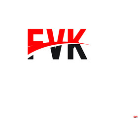 FVK Letter Initial Logo Design Vector Illustration