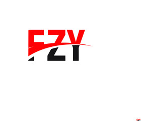 FZY Letter Initial Logo Design Vector Illustration