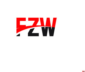 FZW Letter Initial Logo Design Vector Illustration