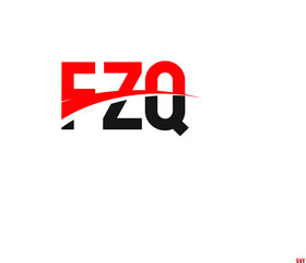 FZQ Letter Initial Logo Design Vector Illustration