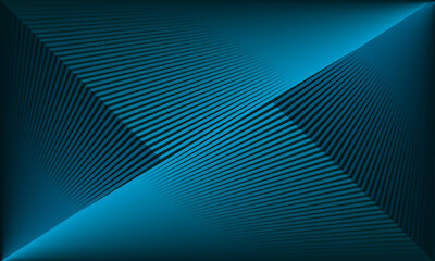 Fototapeta premium Black background with blue lines shape design.