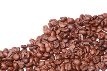 Fototapeta premium coffee beans on a white background