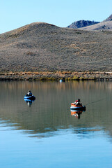 Anglers fishing on a Colorado reservoir