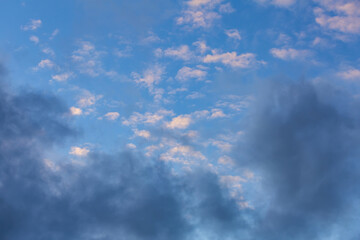 Scenic blue sky with clouds at daytime