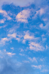 Scenic blue sky with clouds at daytime