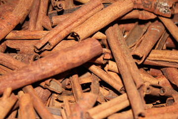 spices Aromatic dry cinnamon sticks
