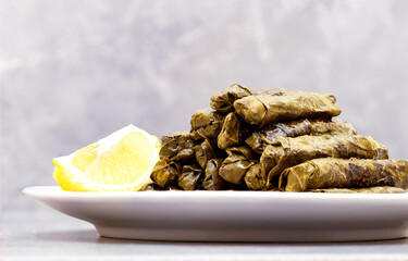 Close up photo of  turkish sarma in the kitchen.