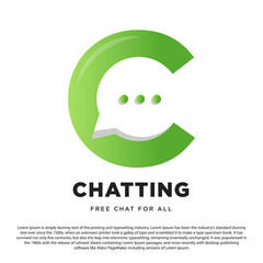 Letter C for chatting logo design. Chatting logo for your website or application and others