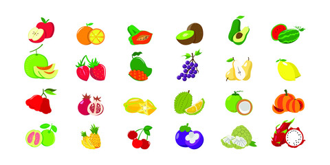 illustration of flat style fruits vector design