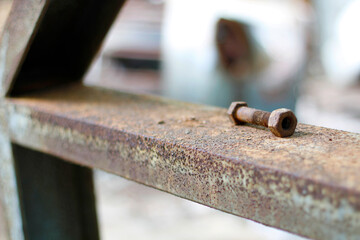 close up of a bolt and nut