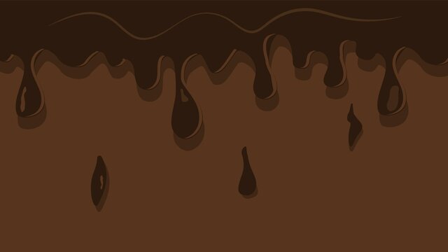 Vector realistic background of chocolate dripping 