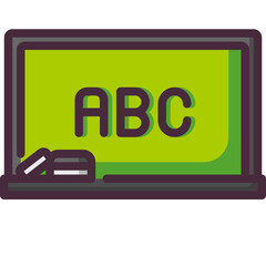 blackboard line icon