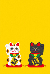 商売繁盛の招き猫イラスト素材