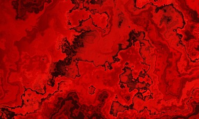 Bright abstract marble background in red and black colors