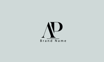 AP PA A P abstract vector logo monogram template