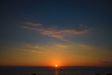 sunset over the sea