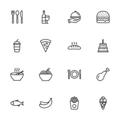 Food and drink icon set