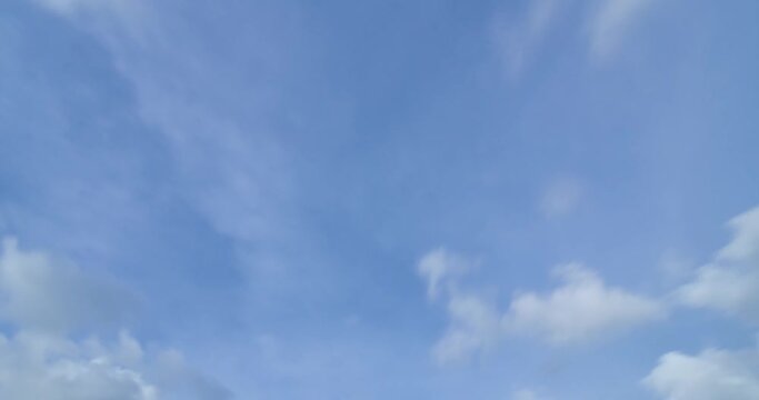 4k timelapse of the blue sky with some cloud moving