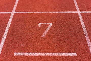 red rubber running track