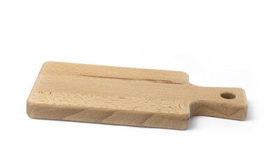 wooden shelf on white background