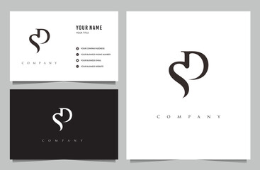 Initial SD logo and business card