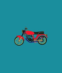 Fototapeta na wymiar illustration of a motorcycle