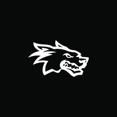 Modern professional wolf logo for a sport team