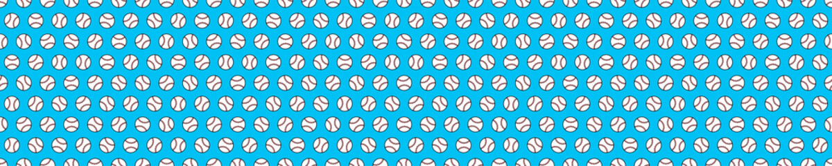 Blue seamless pattern with baseballs