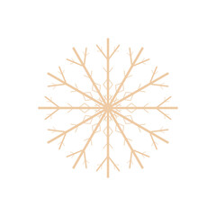 Christmas snowflake isolated on white background. Decorated snow.