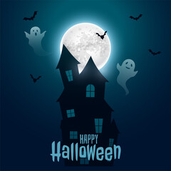 scary night halloween scene background