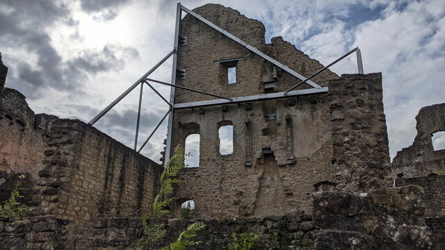 Ancient castle of Larochette in Luxembourg