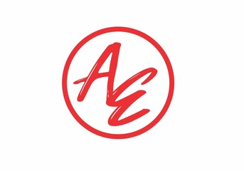 Unique shape of AE initial letter
