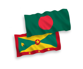 Flags of Grenada and Bangladesh on a white background