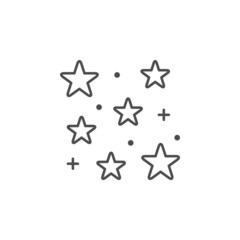 Star shine line outline icon