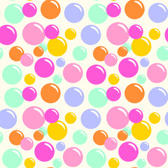 Fototapeta na wymiar Cute seamless pattern with soap bubble