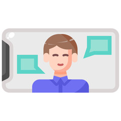 video conference flat icon