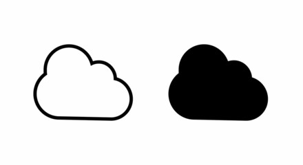 Computer cloud storage icon, service, network, computing, weather, internet icons button, vector sign, symbol, logo, illustration, editable stroke, flat design style isolated on white linear pictogram