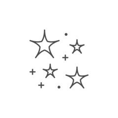 Star shine line outline icon