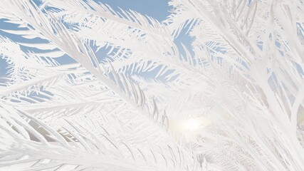 Snowy pattern winter texture background 3d illustration