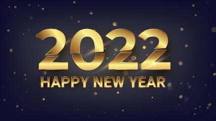 Happy New Year 2022. Template Background Festive Poster or Banner Design. Modern Happy New Year Background	

