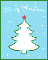 Merry Christmas card. Vector illustration.