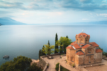 church of Saint John the Theologian near Ohrid lake in North Macedonia